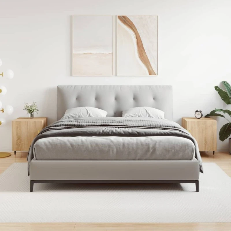 Sengeborde 2 stk. 40x40x50 cm Sonoma-eg - konstrueret træ