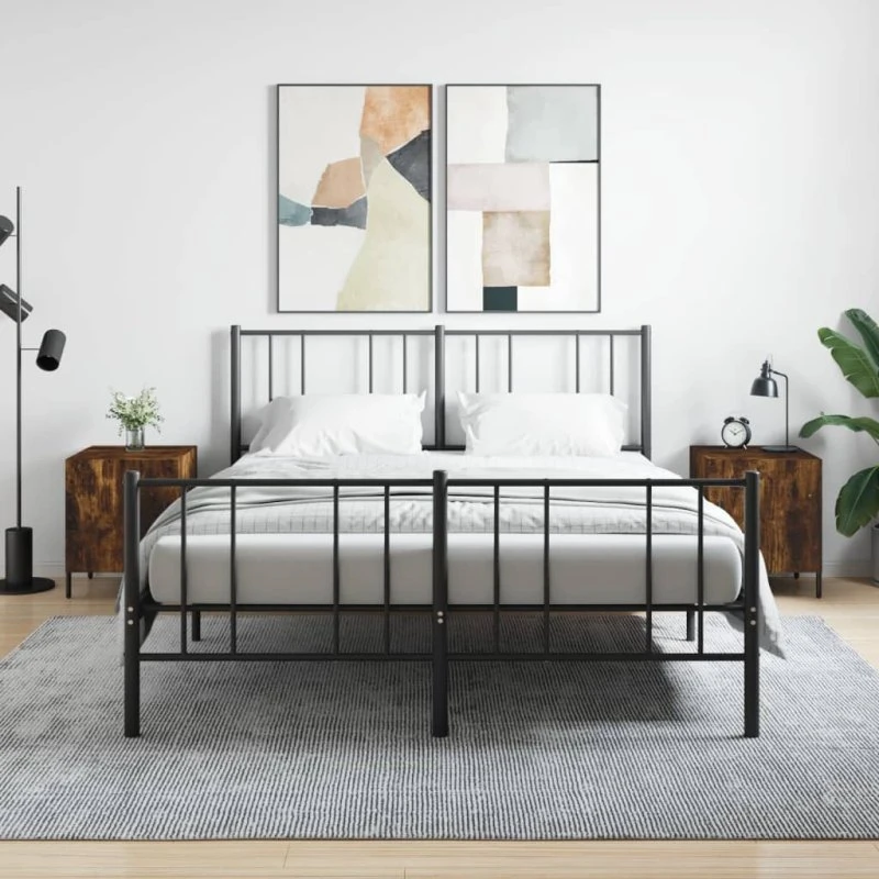 Sengeborde 2 stk. 40x40x50 cm - Røget egetrælook