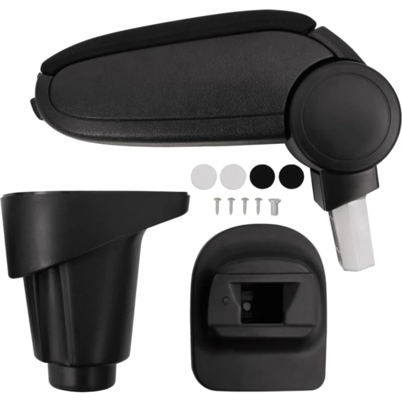 Armlæn til bil med opbevaring 14x35x(37–53) cm ABS, sort