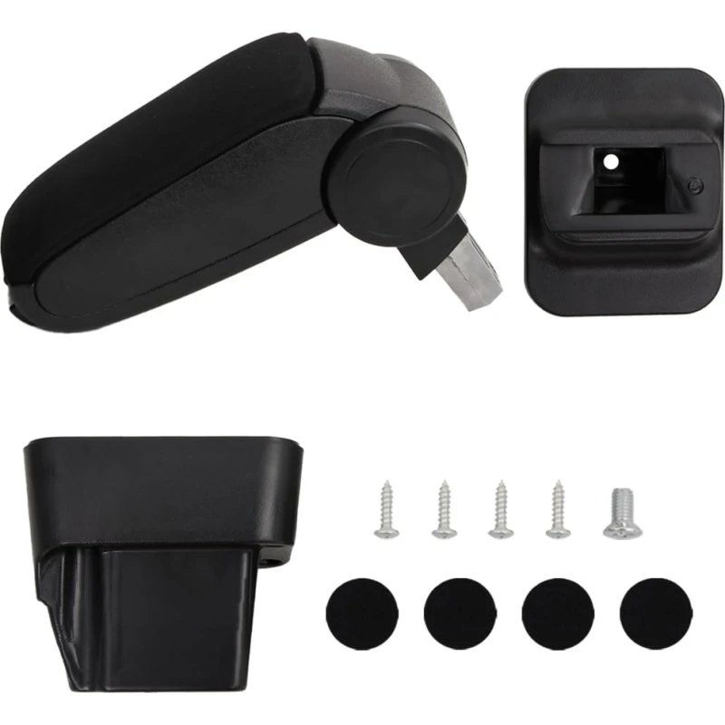 Armlæn til bil med opbevaring 13x34x(33-46) cm, ABS sort