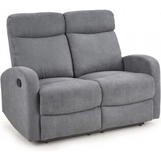 OSLO 2S sofa med recliner, beige stof 128/95-158/100 cm
