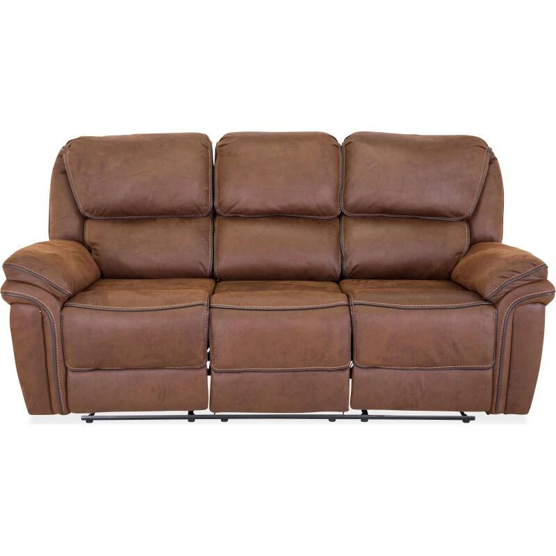 Saranda 3-personers recliner sofa – Cognac mikrofiber