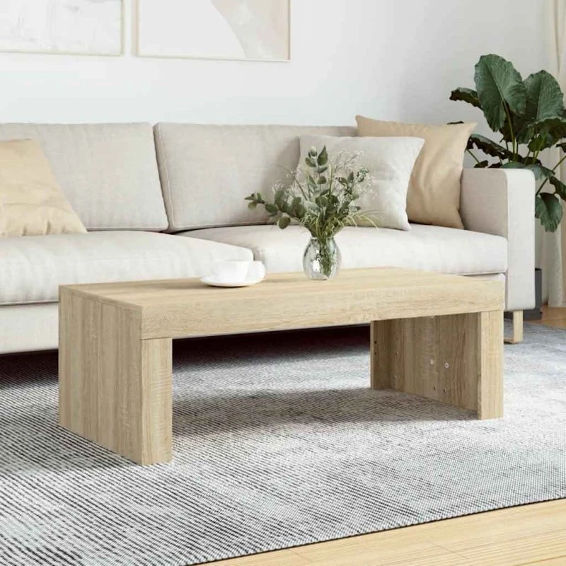 Sofabord 102x50x36 cm sonoma-eg – konstrueret træ