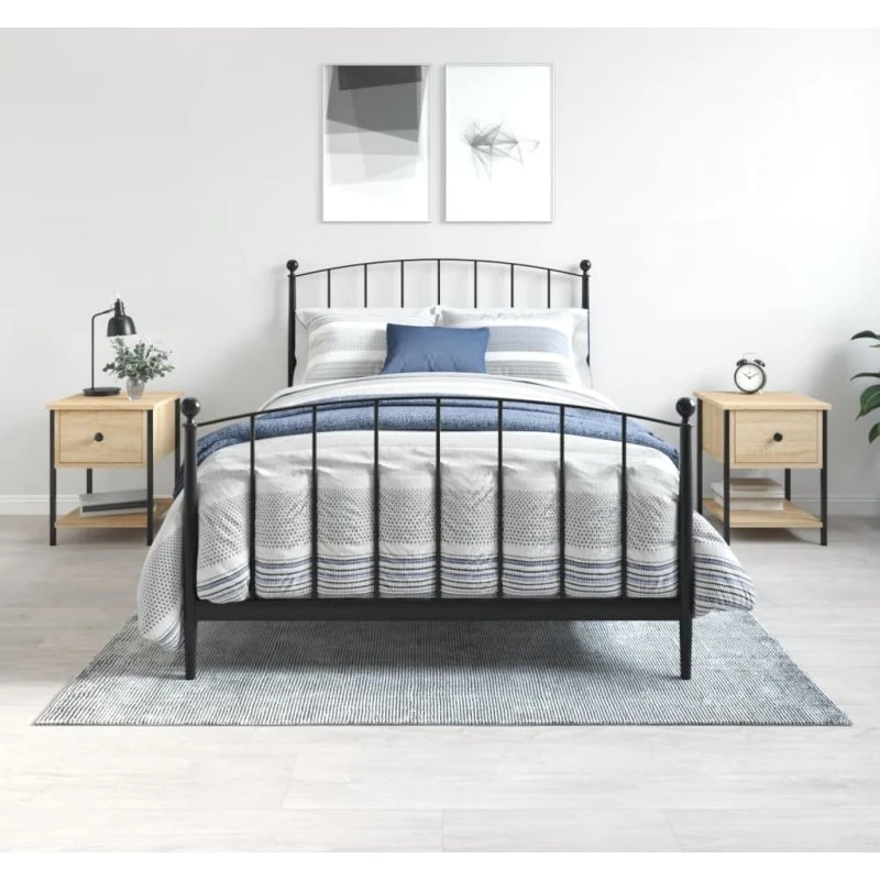 Sengeborde 2 stk. Sonoma-eg 34x35,5x45 cm