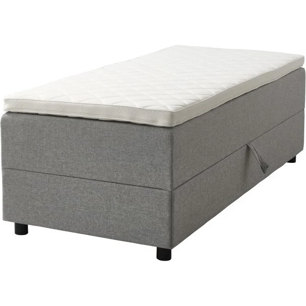 Børkop 7-zonet boksmadras 160x200 cm med opbevaring, lysegrå