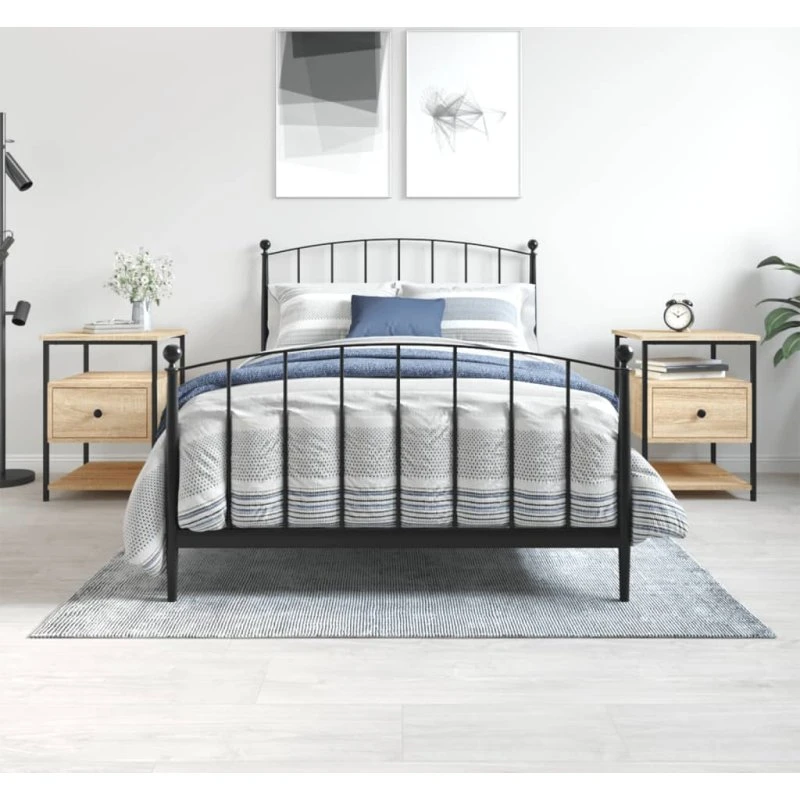 Sengeborde 2 stk. Sonoma-eg 40x42x56 cm