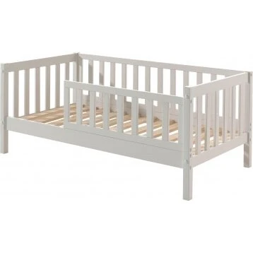 Børneseng 70 x 140 cm – hvid juniorseng i massivt fyr