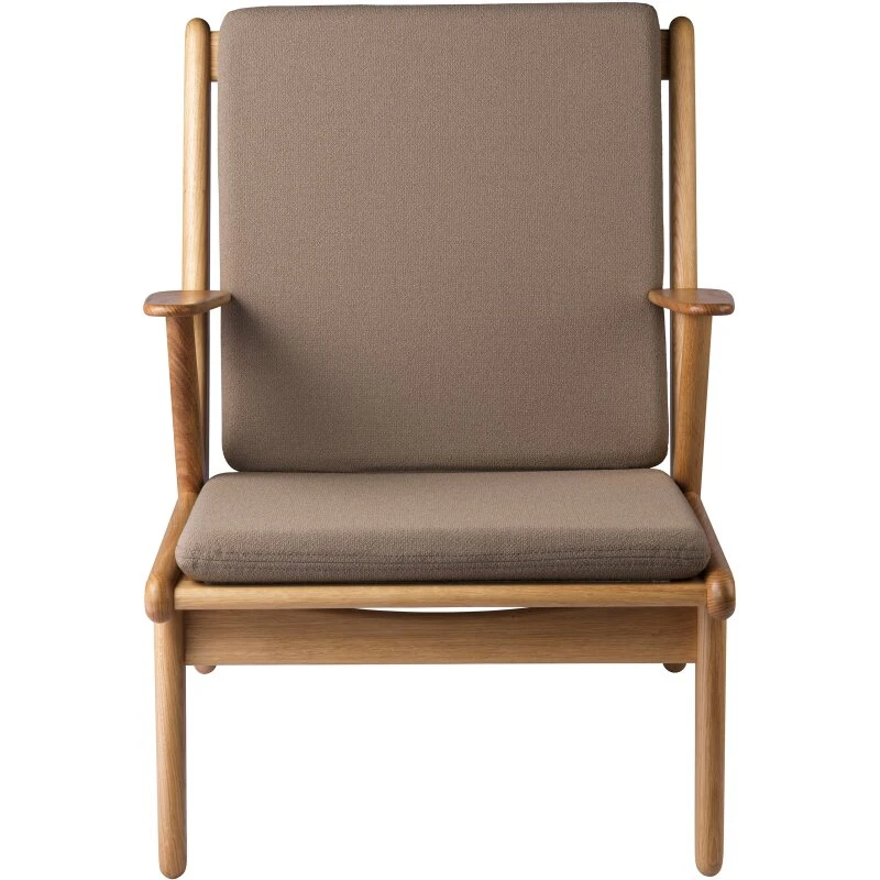 FDB Møbler J53 lænestol – egetræ, taupe
