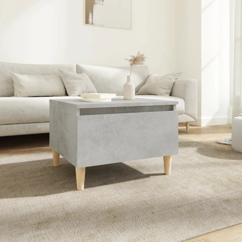 Sidebord 50x46x35 cm – konstrueret træ, betongrå