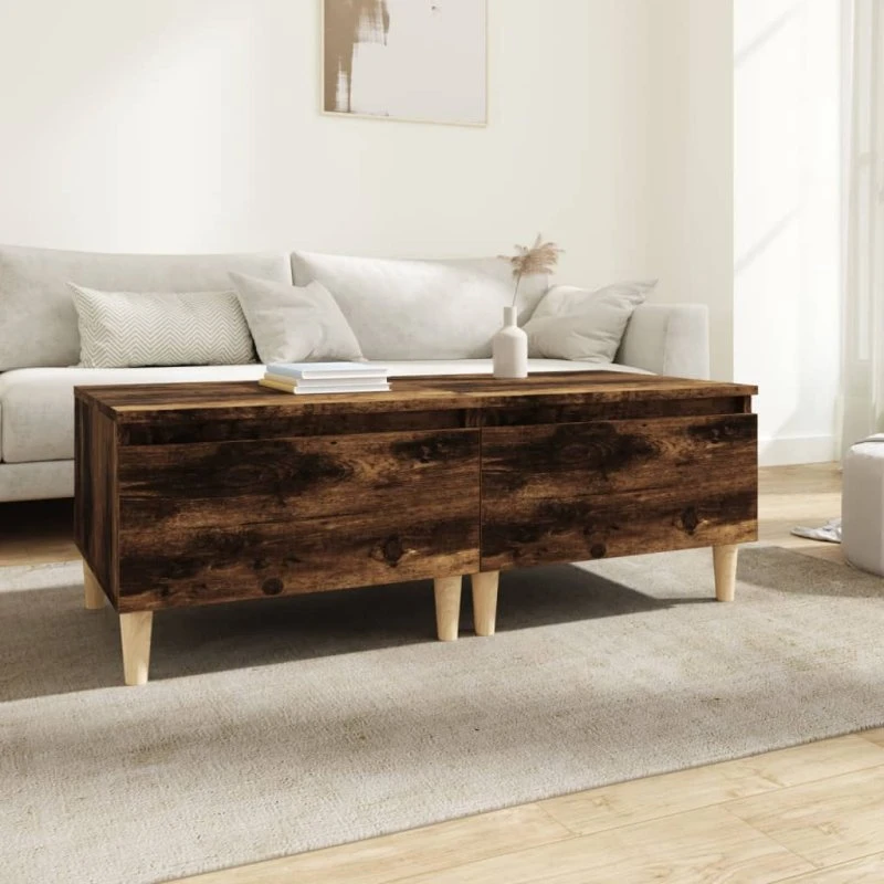 Sideborde sæt 2 stk 50x46x35 cm – røget egetræsfarve