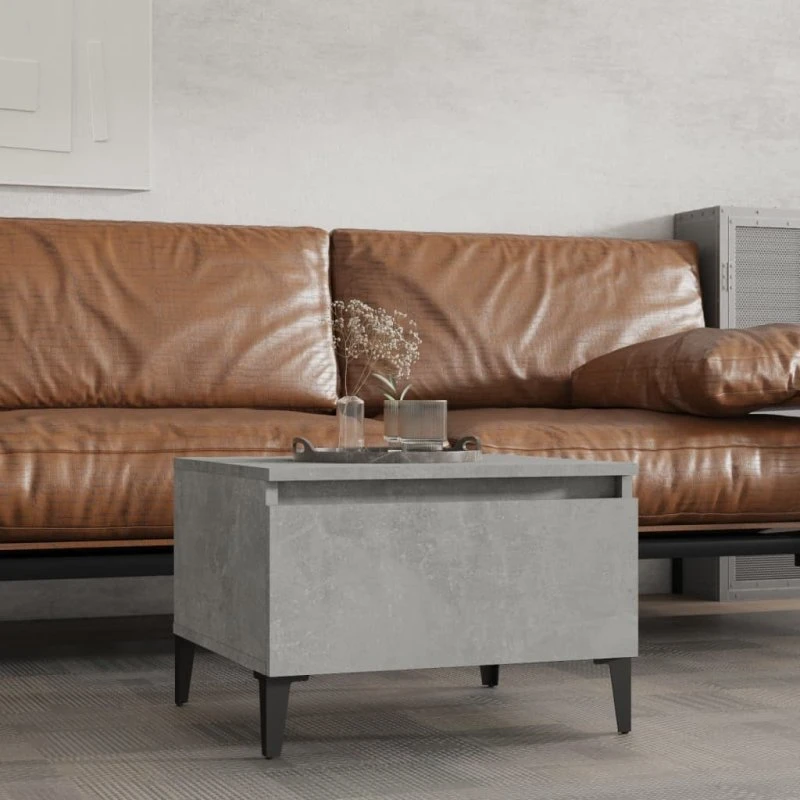 Sidebord 50x46x35 cm i konstrueret træ – betongrå