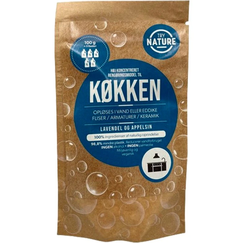 Try Nature Rengøringspulver til køkken Lavendel & Appelsin 100 g