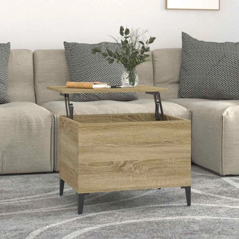 Sofabord med løftetop 60×44,5×45 cm – Sonoma-eg