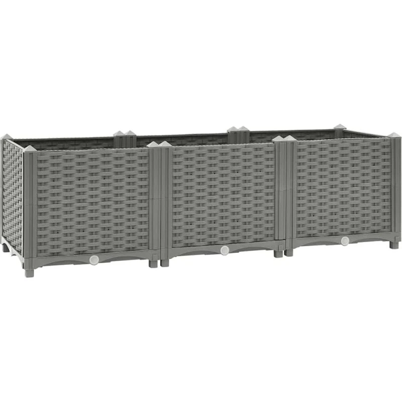 Højbed 120x40x38 cm i polypropylen – robust plantekasse