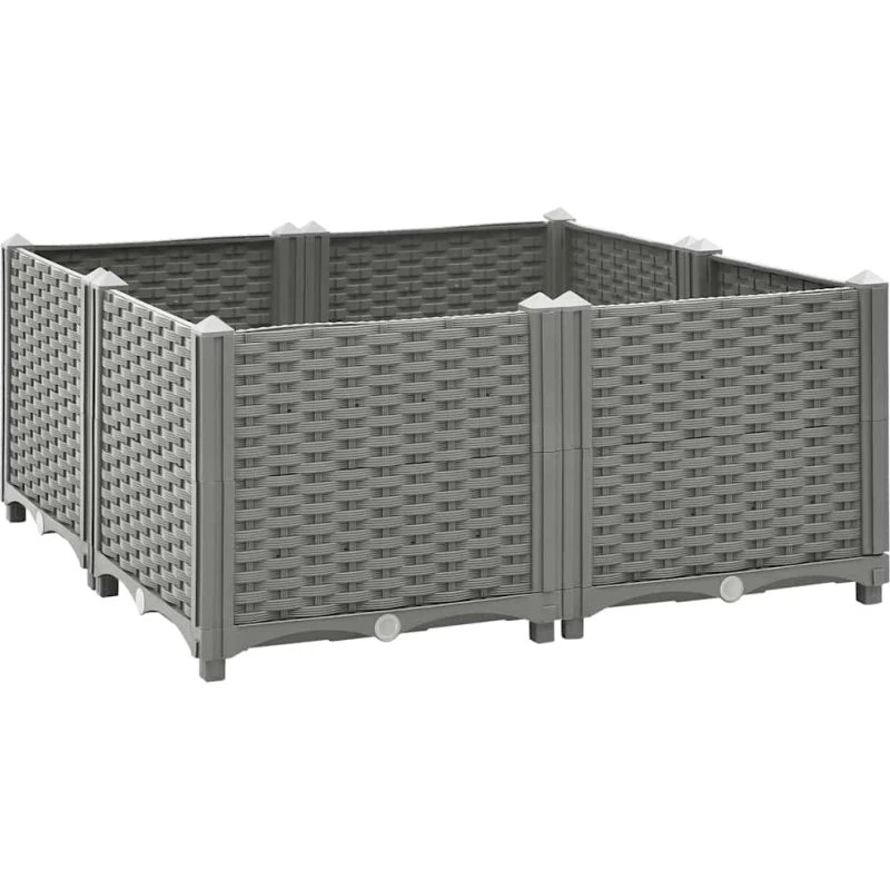 Højbed 80x80x38 cm i polypropylen – robust plantekasse