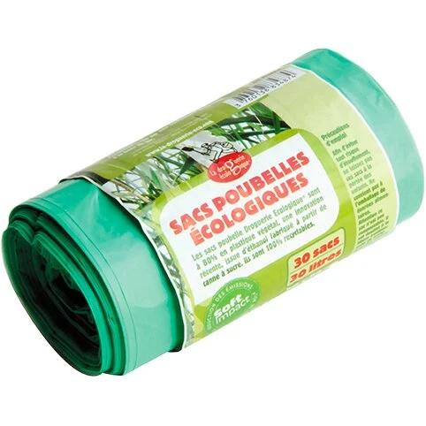 Ecodis Bioplastik affaldsposer 30 L, 30 stk – grøn