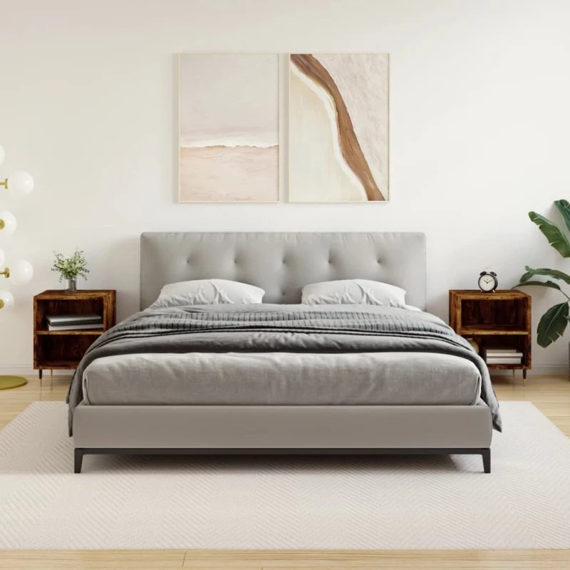 Sengeborde 2 stk. 40x30x50 cm – Røget egetræ