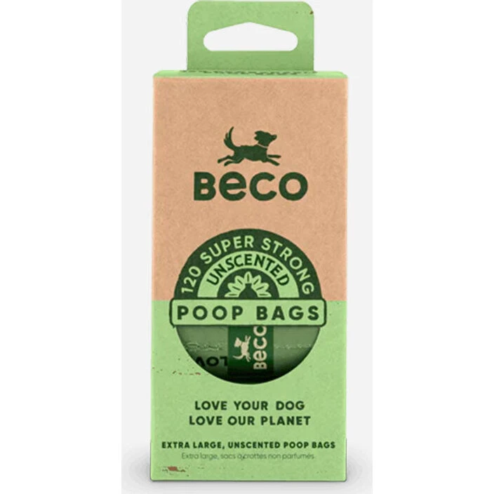 Beco 120 hundeposer (8 ruller) – 100% genbrug