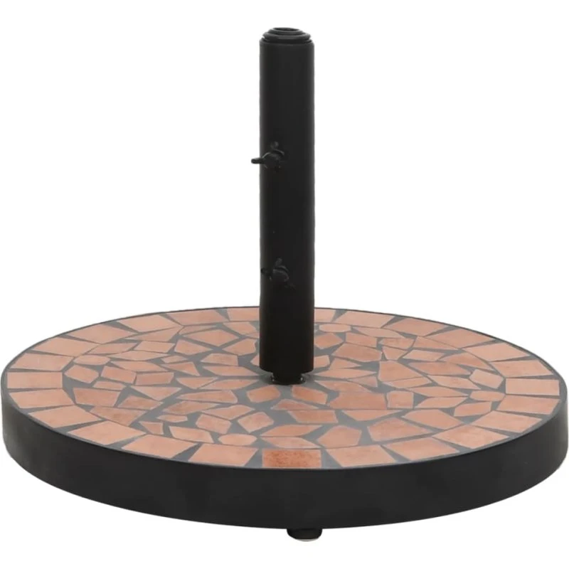 Parasolfod 12 kg rund terrakotta - jern & keramisk flise