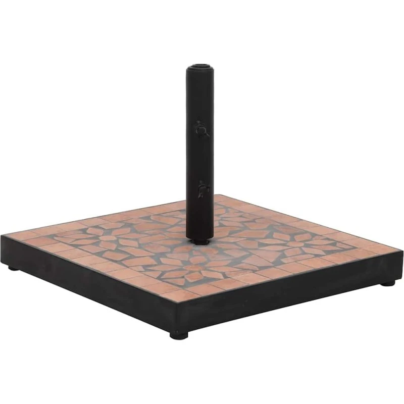 Parasolfod 12 kg firkantet terrakotta (jern & keramisk)