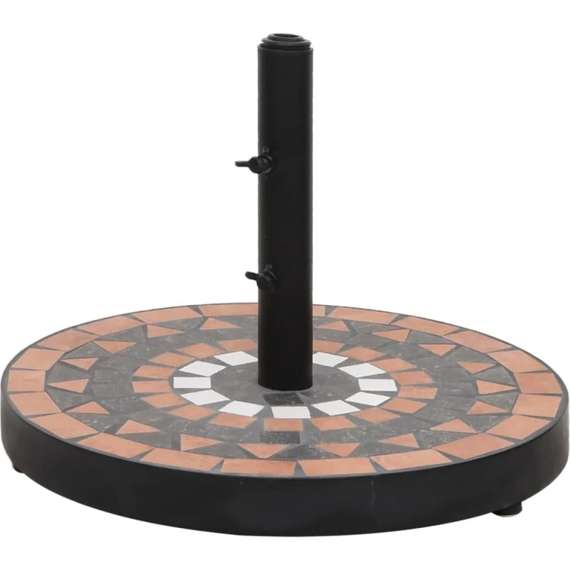 Parasolfod 12 kg rund - terrakotta/hvid