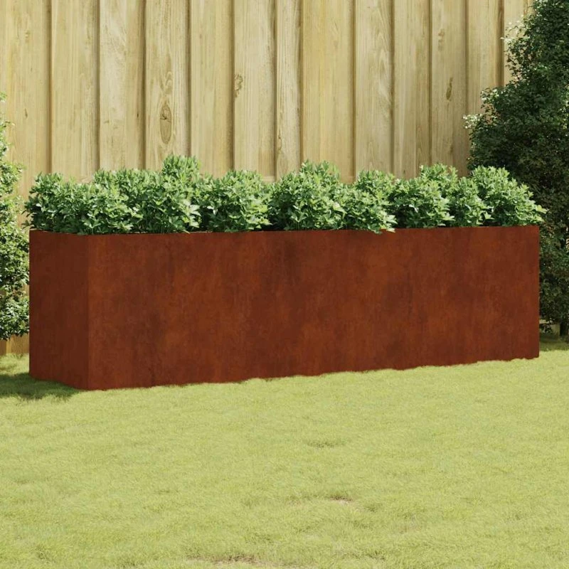 Højbed 280x80x80 cm i cortenstål