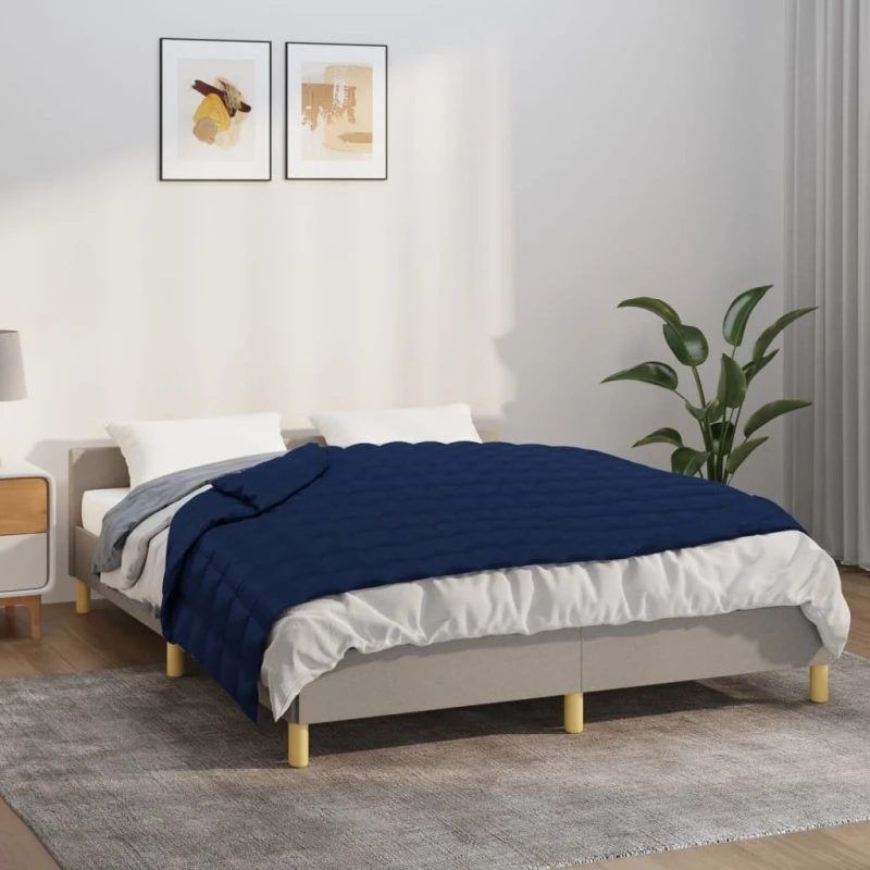 Tyngdetæppe 140x200 cm 6 kg – Blå bomuld