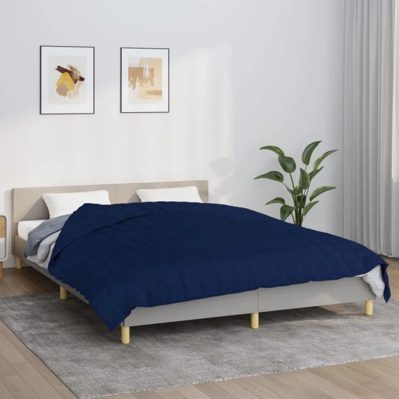 Tyngdetæppe 200x220 cm 13 kg – Blå bomuld