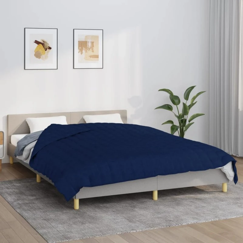 Tyngdetæppe 220x240 cm 15 kg – Blå bomuld