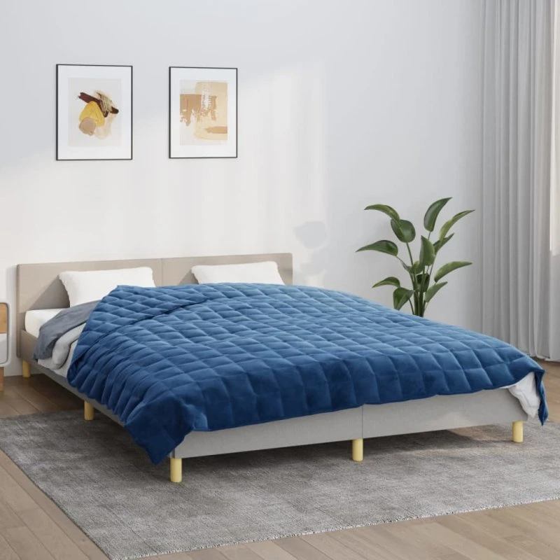 Tyngdetæppe 200x230 cm 13 kg – blå