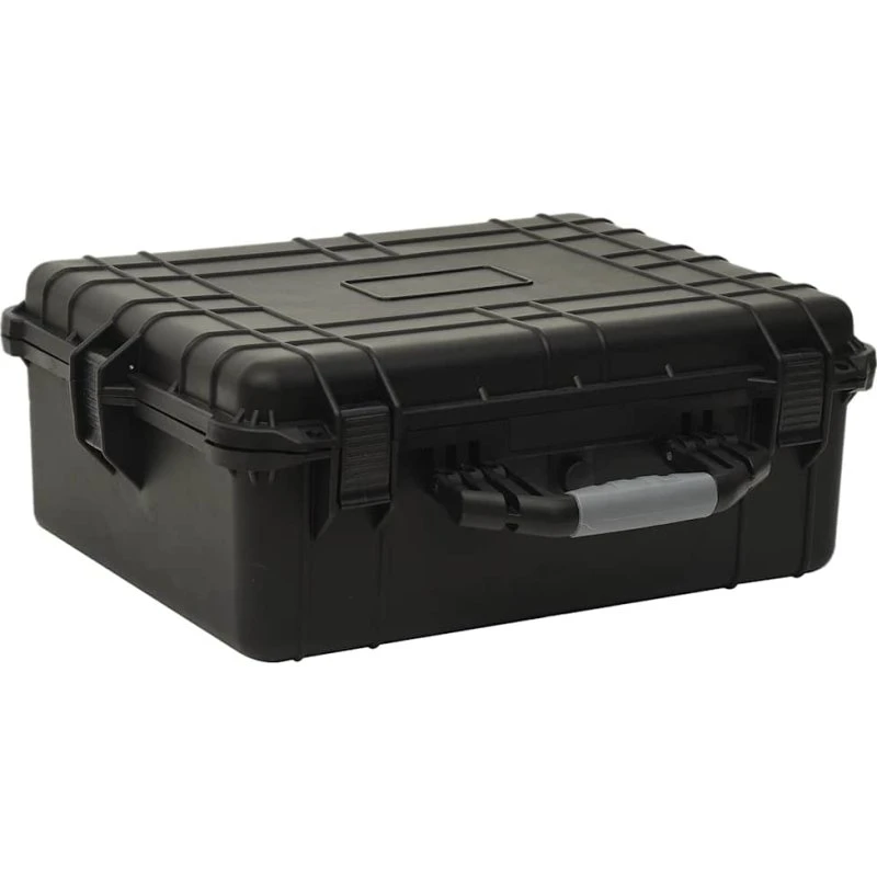 Flightcase 55x43x21 cm i PP – Sort, transportabel, låsbar