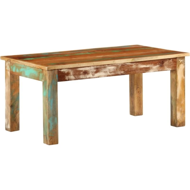 Sofabord 100x55x45 cm i massivt genbrugstræ