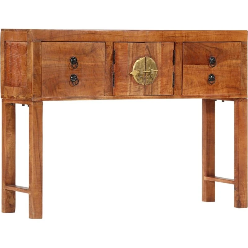 Konsolbord i massivt akacietræ 120x32x80 cm