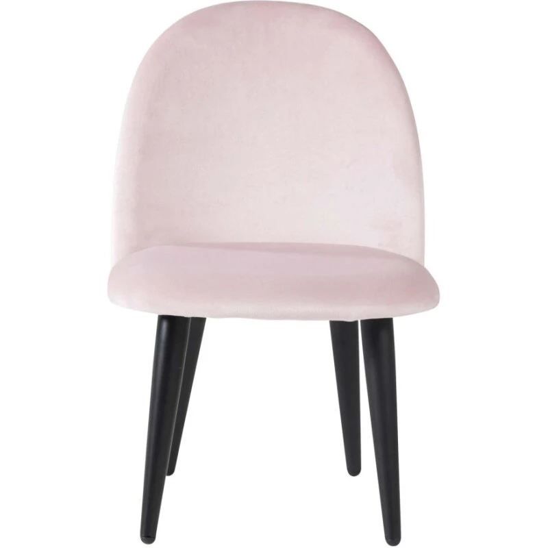Venture Design Velvet Chair XXS - pink velour & hvidt metal