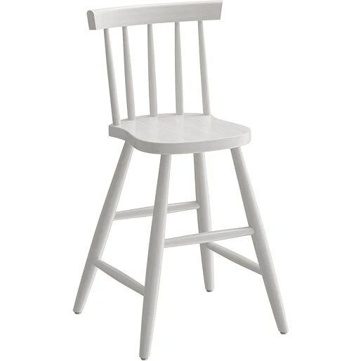 Enkel 3172 børnestol, hvidbejdset massiv birk, siddehøjde 520 mm