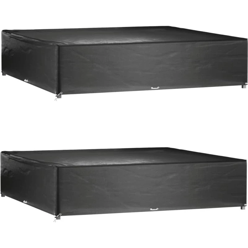 Havemøbelovertræk 2 stk 240x240x55 cm – PE, 16 øjer