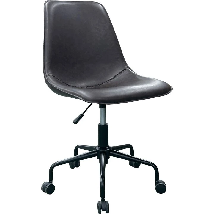 Monaco kontorstol med drejefod, PU-læder brun