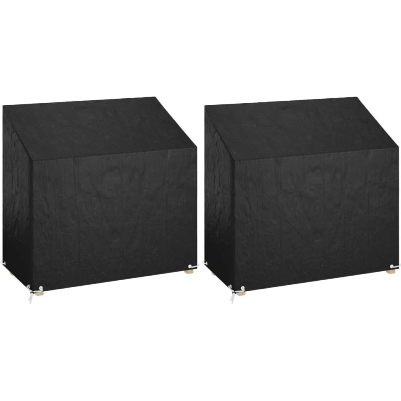 Overtræk til havebænk 2 stk 130x70x70/88 cm – PE, 8 øjer