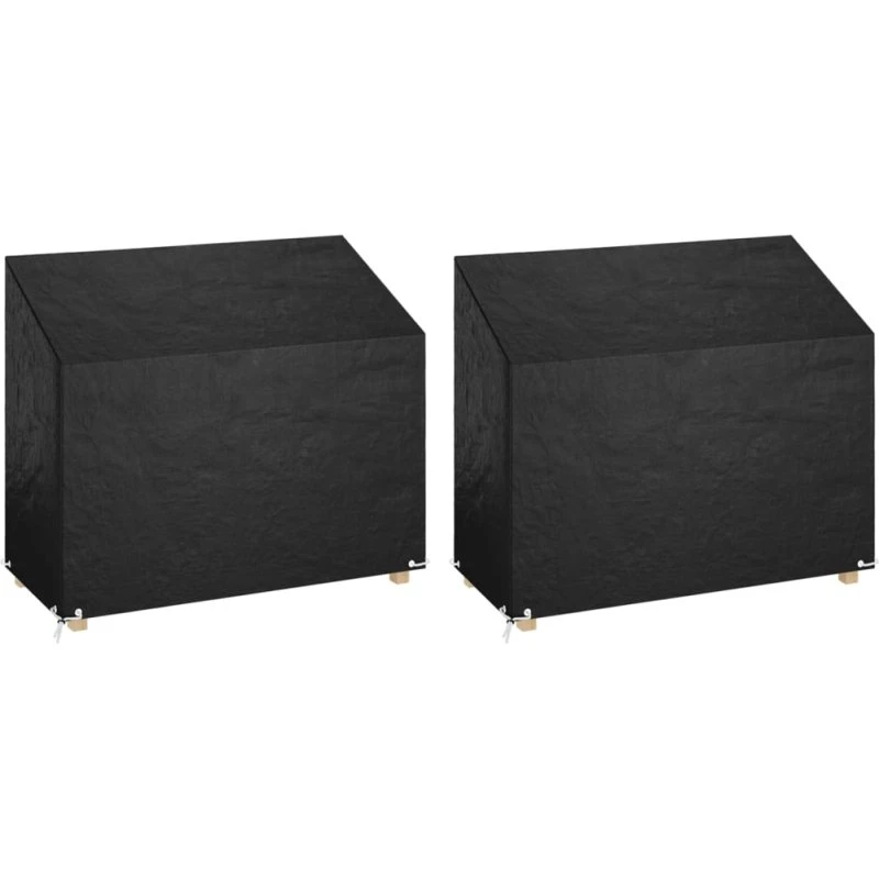 Overtræk til havebænk 2 stk. 160x70x70/88 cm - PE, 8 øjer