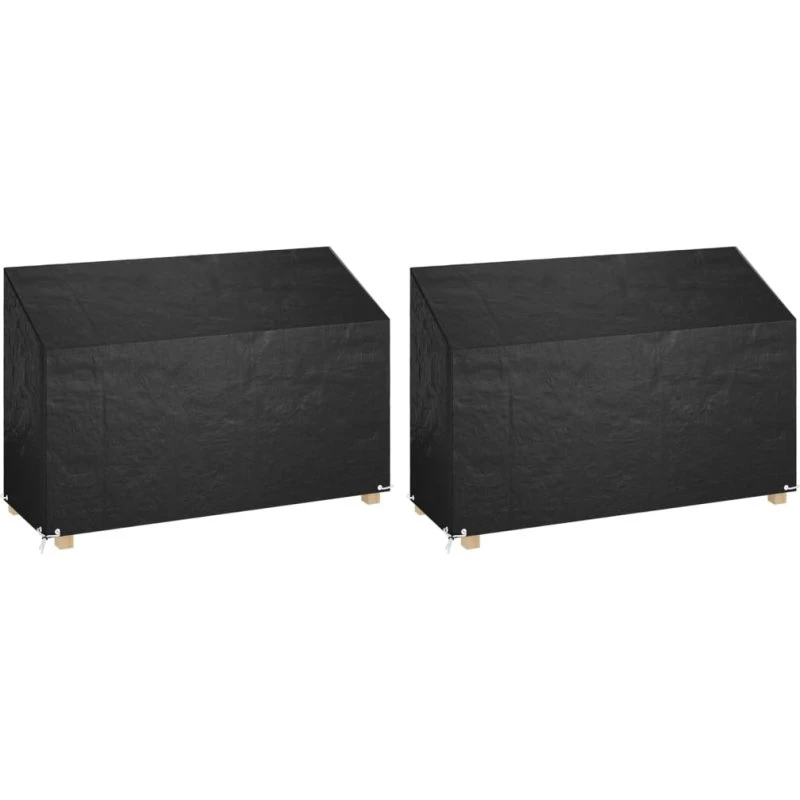 Overtræk til havebænk 2 stk 190x70x70/88 cm, PE, 8 øjer