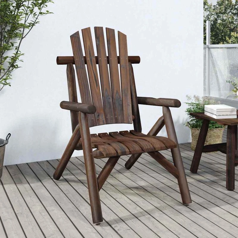 Havestol i massivt grantræ 68x68x103 cm (Adirondack)