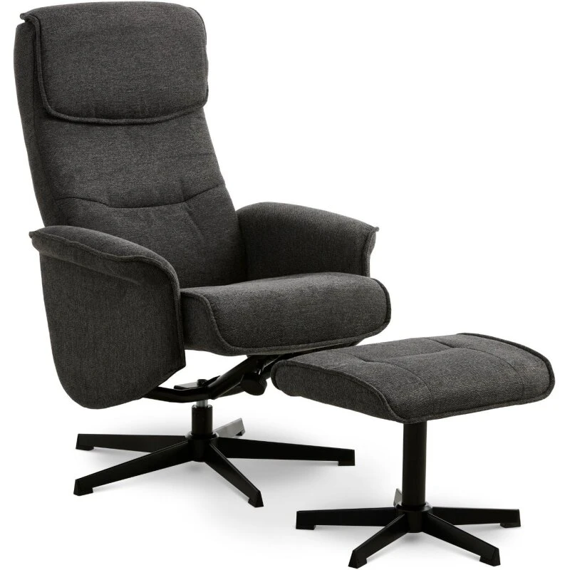 Lexpo Christian lænestol med skammel, antracit (Loft-23)