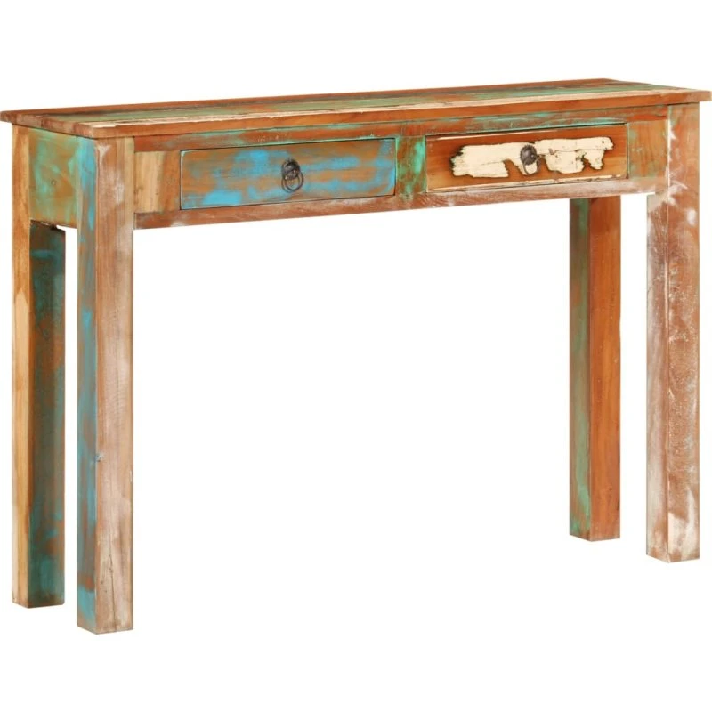 Konsolbord 110x30x75 cm i massivt genbrugstræ
