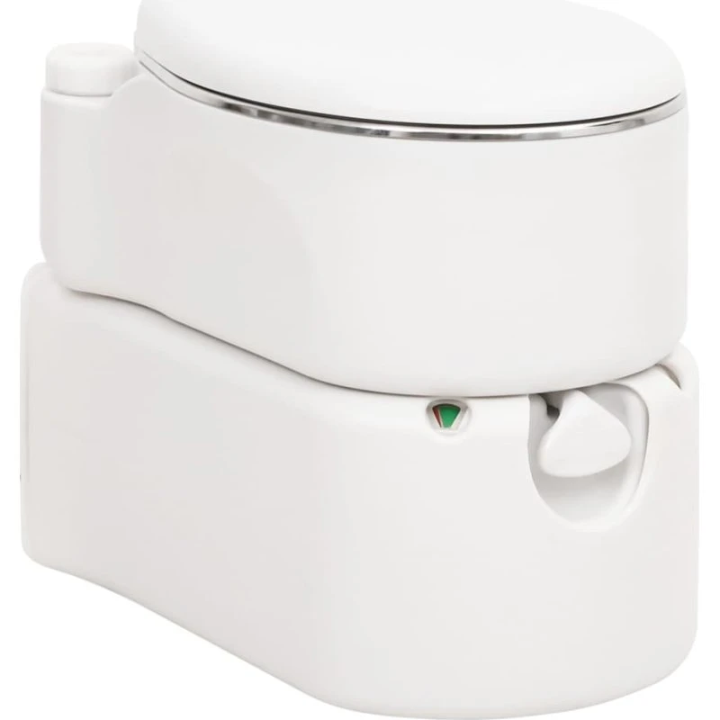Bærbart campingtoilet 24+17 L HDPE & rustfrit stål