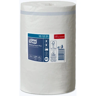 Tork Plus M1 2-lags aftørringspapir 75 m hvid, 11 ruller