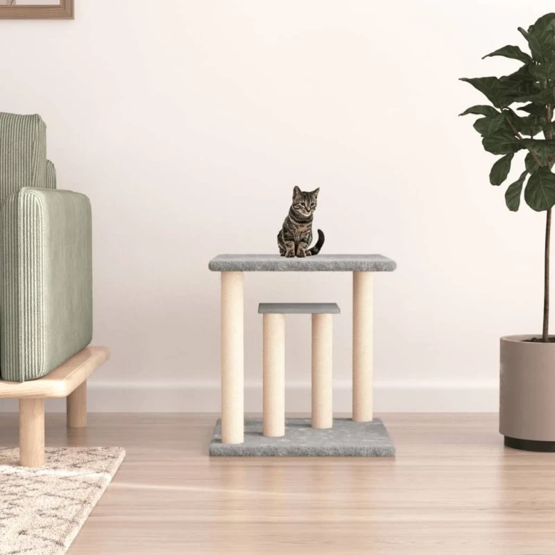 Kradsetræ med platforme 50 cm – lysegrå