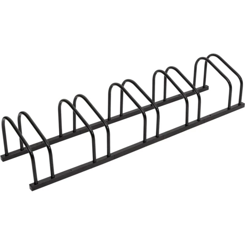 Cykelstativ til 5 cykler i sort stål