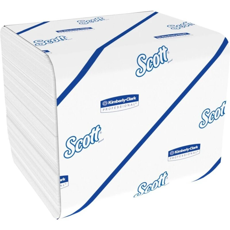 Scott (Kimberly‑Clark) toiletpapir i ark 2-lags 18,6x11 cm – 9000 stk