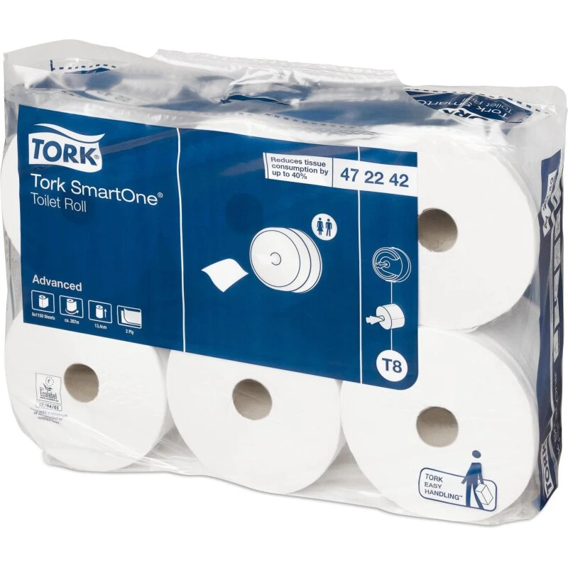 Tork SmartOne T8 toiletpapir 2-lags, 6 ruller