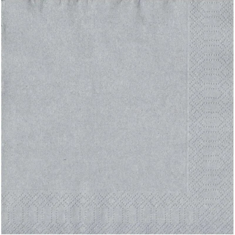 Duni 20 stk. Frokostservietter Sølv Metallic 33x33 cm